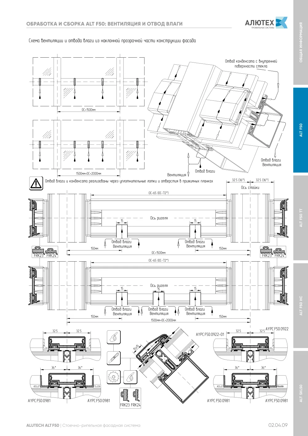 Фасадные конструкции ALT F50 - F50TT - F50HC - SKL50 — страница 02.04.9