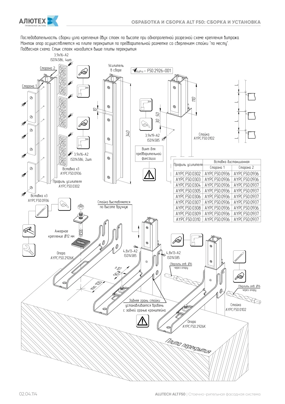 Фасадные конструкции ALT F50 - F50TT - F50HC - SKL50 — страница 02.04.114