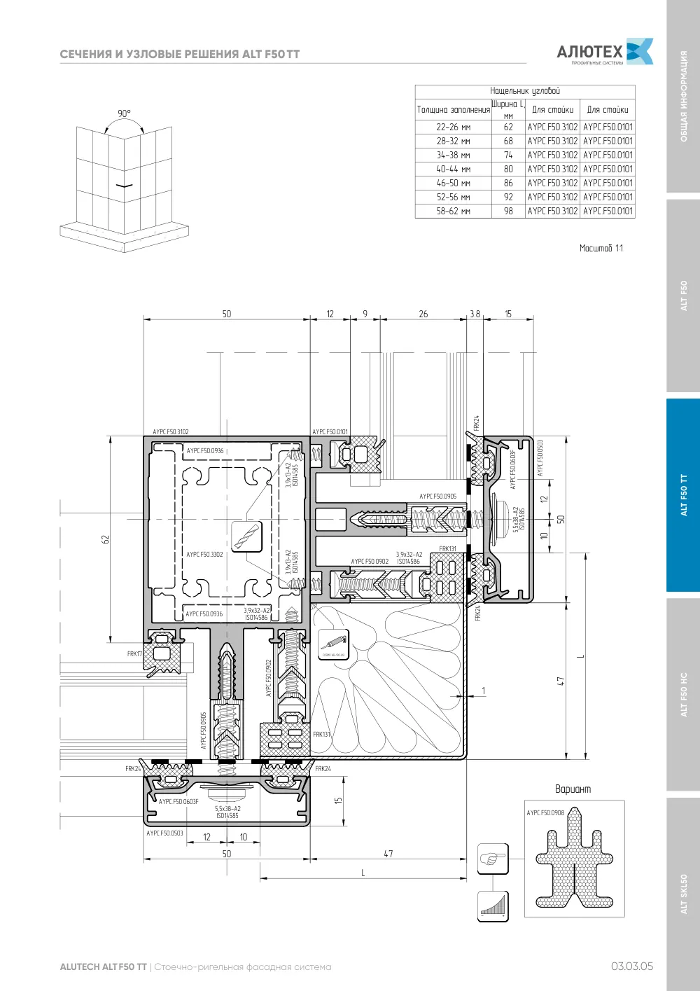 Фасадные конструкции ALT F50 - F50TT - F50HC - SKL50 — страница 03.03.5
