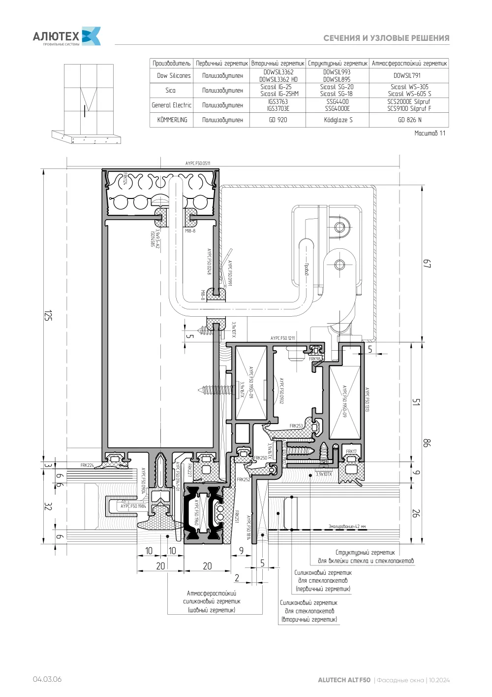 Фасадные окна ALT F50FW — страница 04.03.6