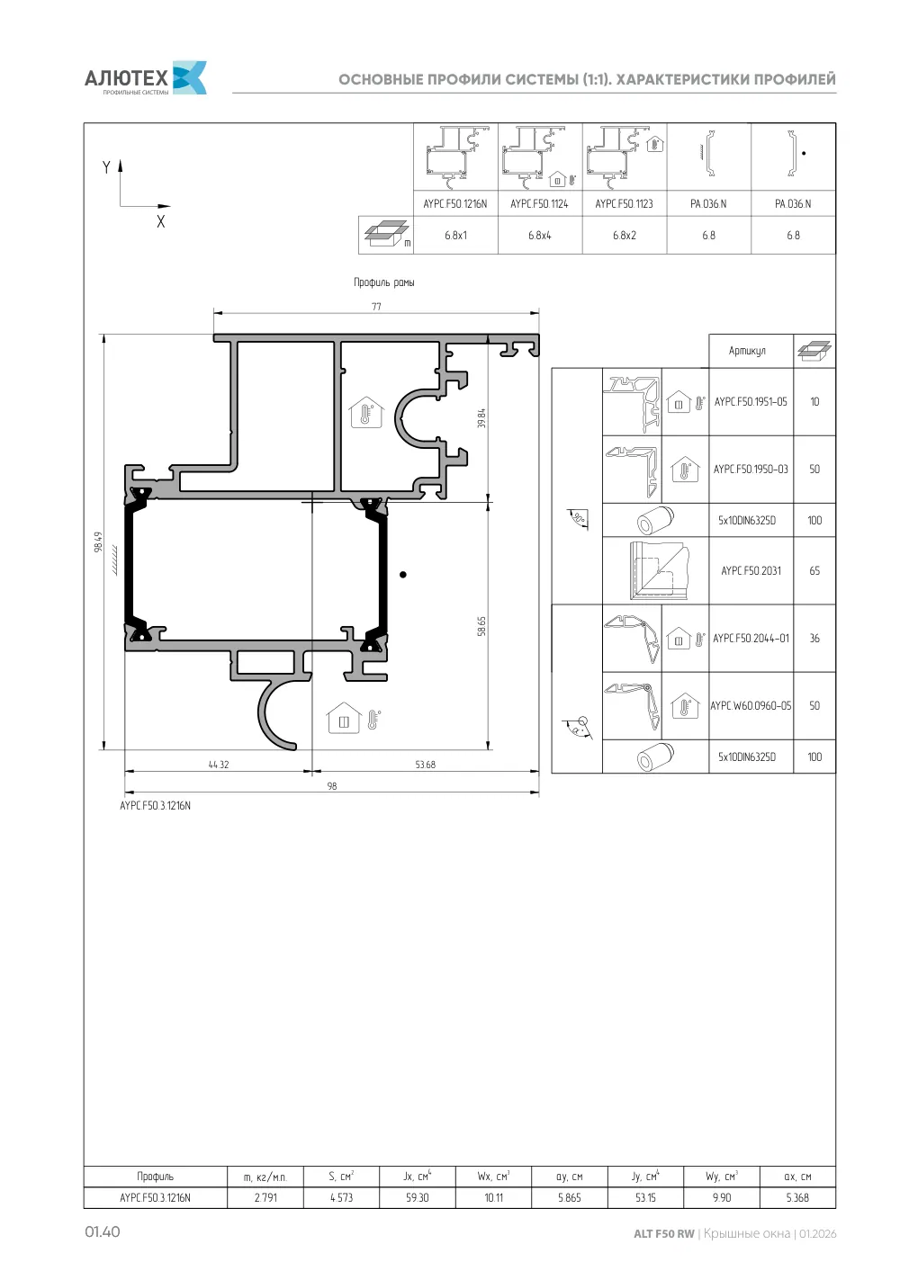 Каталог ALT F50 RW — страница 01.40
