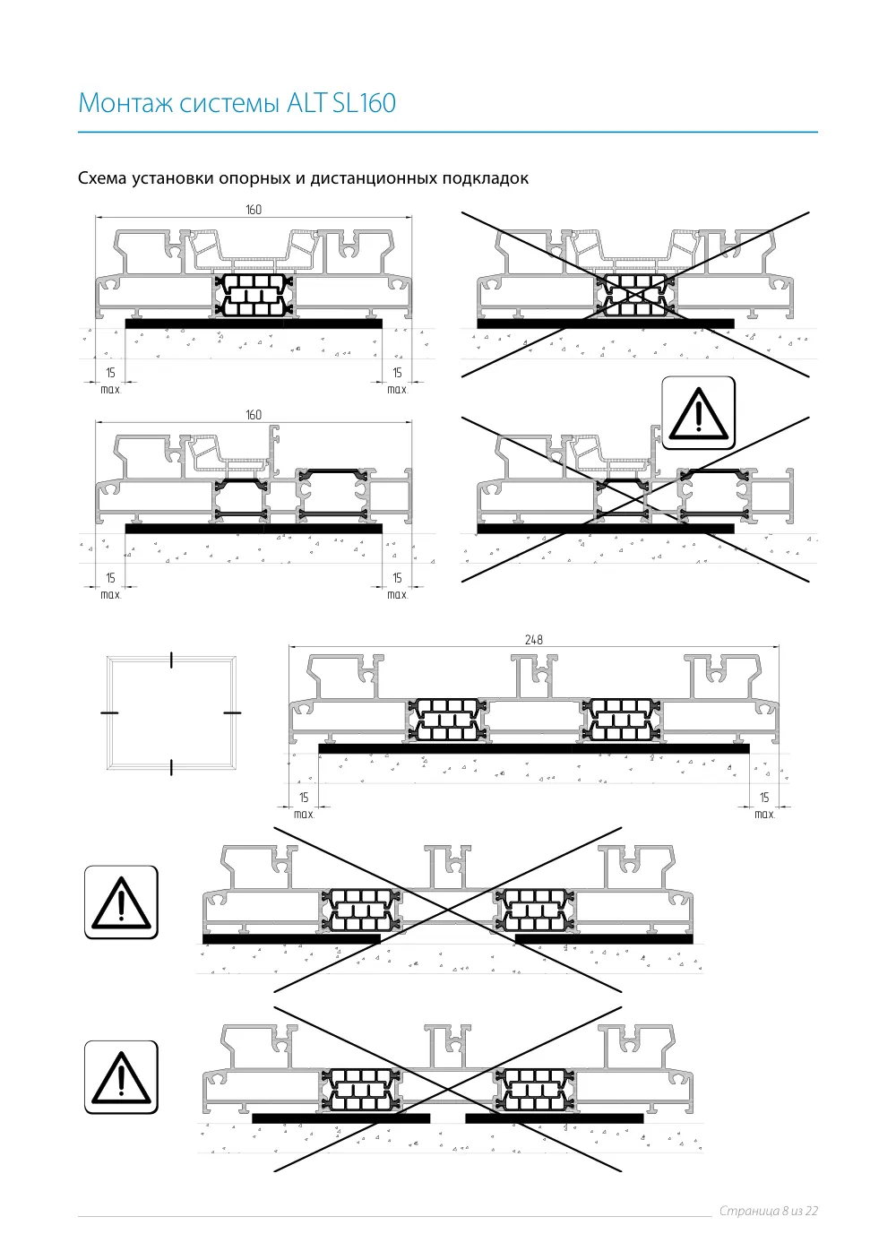 Руководство по монтажу ALT SL160 — страница p8