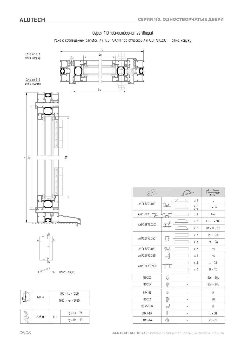 Технический каталог ALT BF73 — страница 06.8