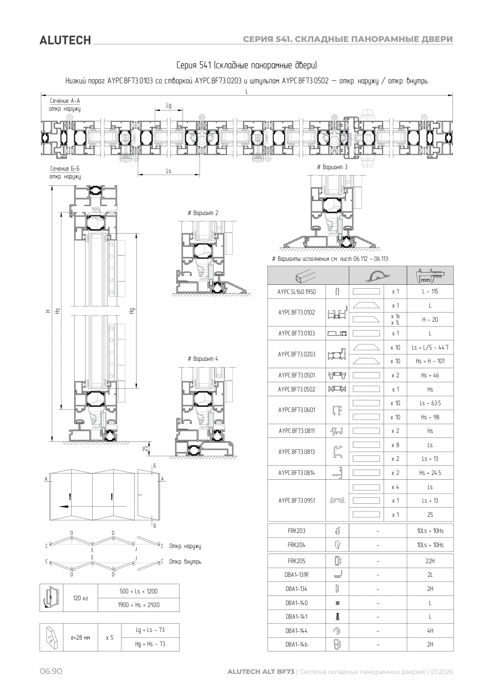 Технический каталог ALT BF73 — страница 06.90