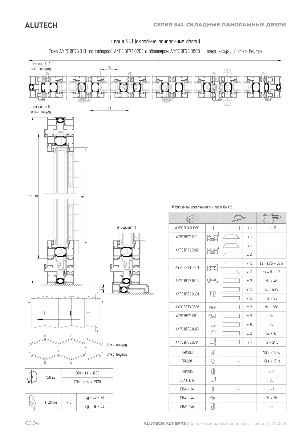 Технический каталог ALT BF73 — страница 06.94