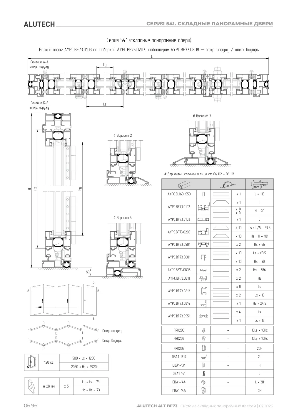 Технический каталог ALT BF73 — страница 06.96