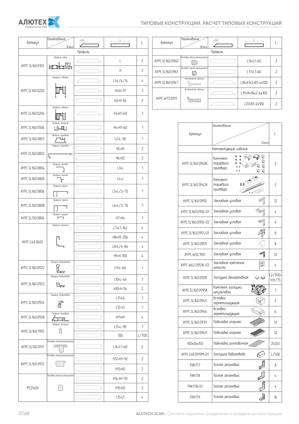 Технический каталог ALT SL160 — страница 07.68
